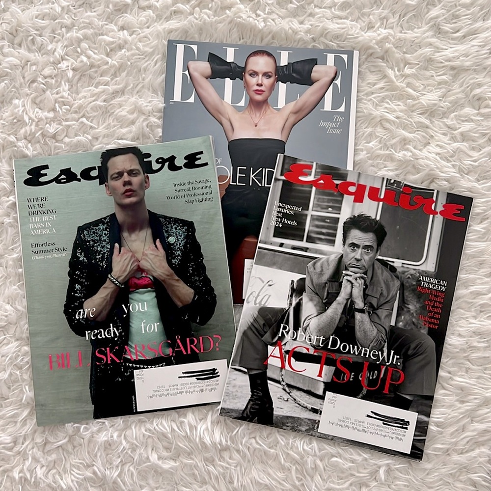 Esquire and Elle Magazines